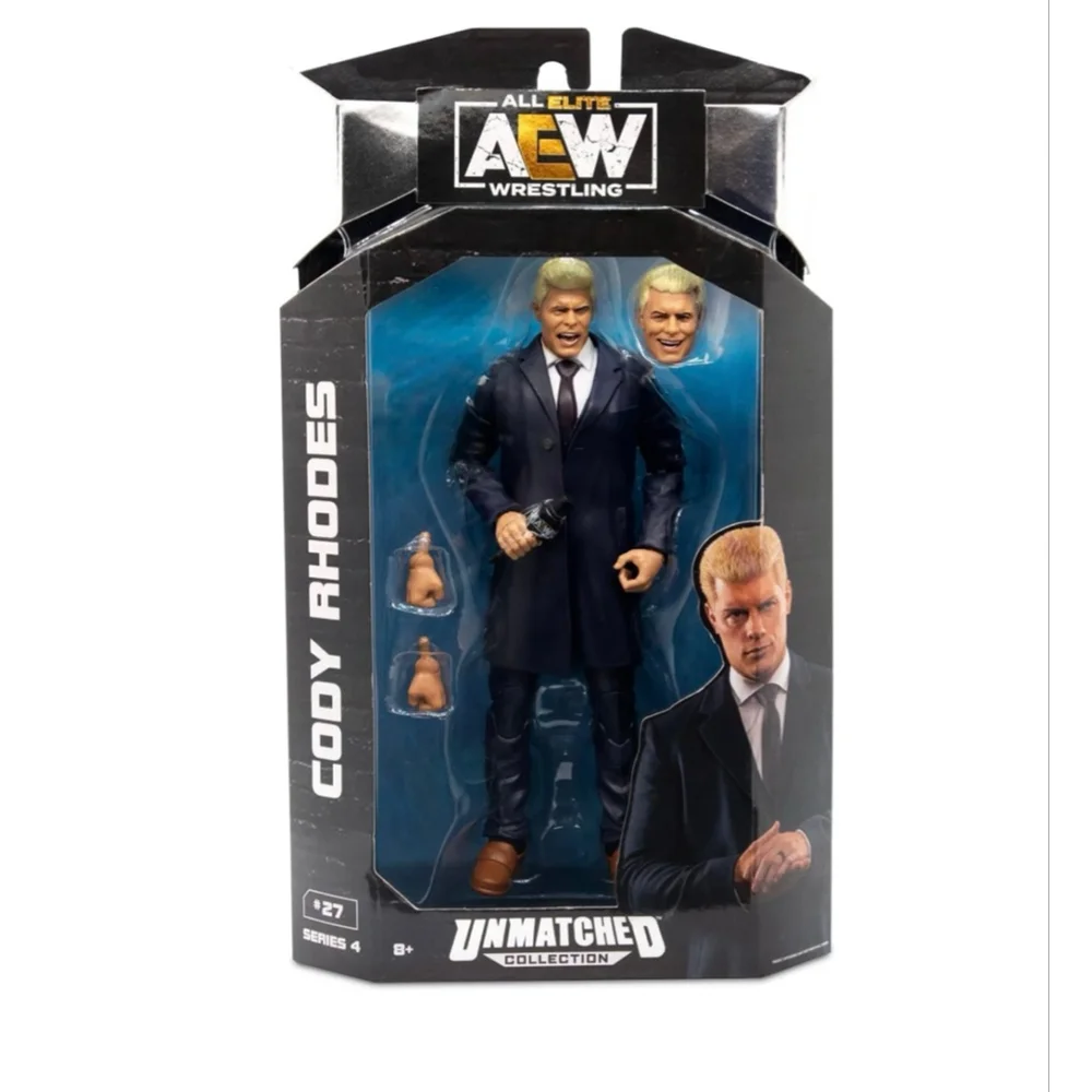 NEW AEW Cody Rhodes Unmatched Collection Action Figure Blue Brown One Size